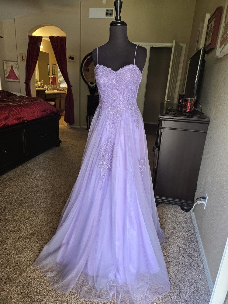 LAVENDER PROM DRESS