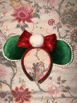 Christmas Minnie Mouse Ears Headband