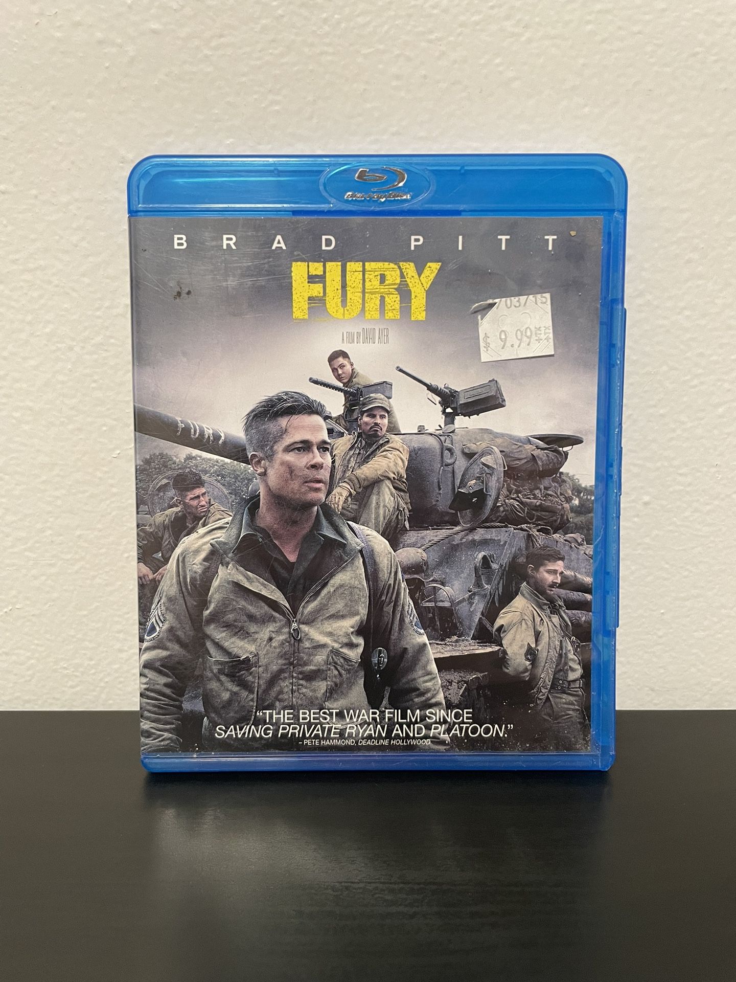 Fury Blu-Ray Movie 4K Brad Pitt Shia LaBeouf WWII War Extended