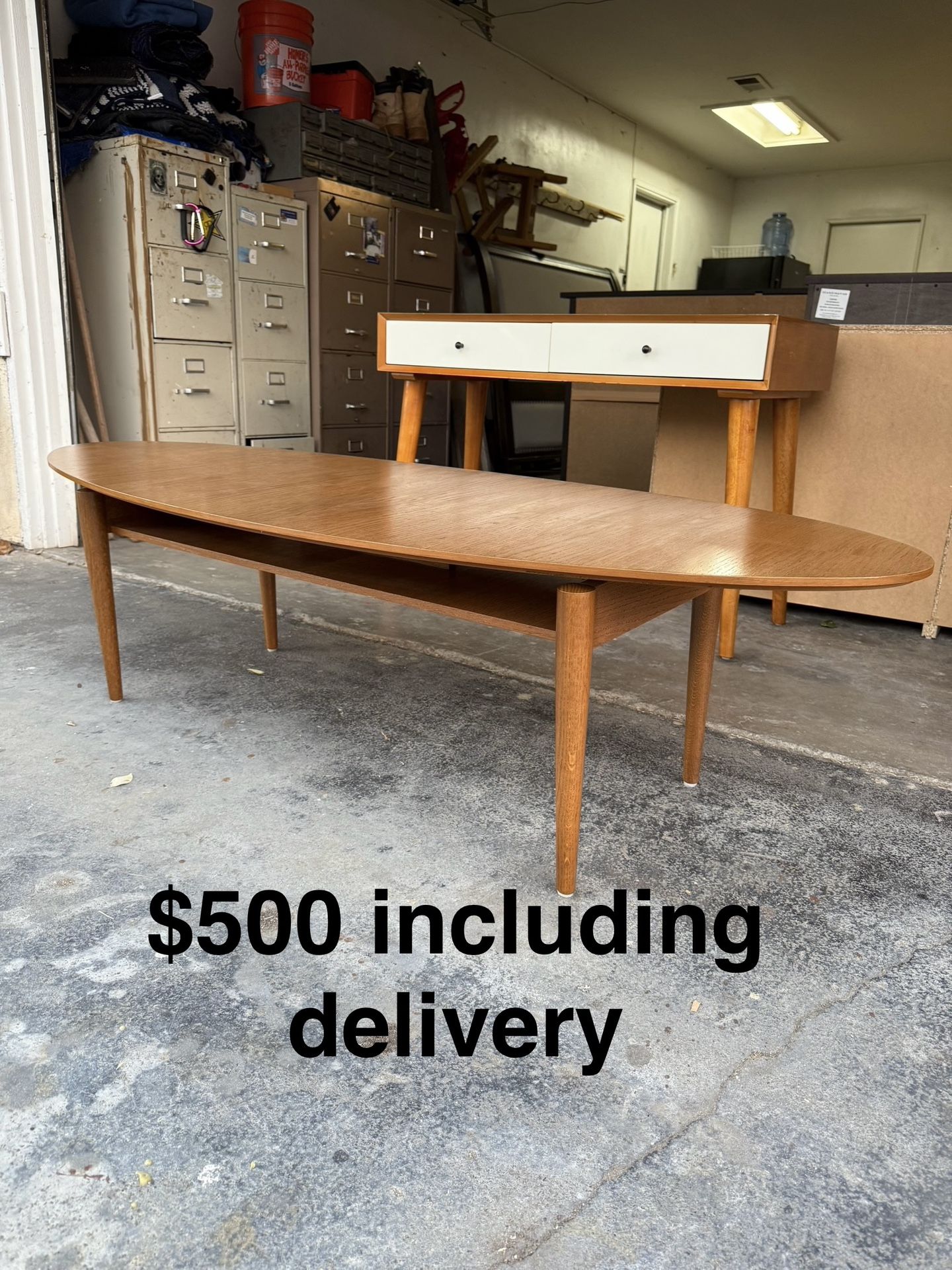 Mid Century Modern Surfboard Coffee Table