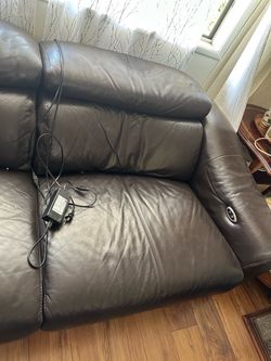 Authentic leather couch