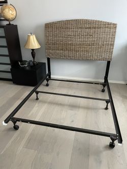 Headboard & Frame Adjustable For A Full or Queen Size Mattresses 