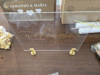 Fund Box And Welcome Sign