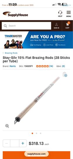 Harris 15% brazing rods 1 pound 28 sticks HVAC