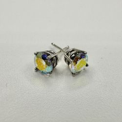 New Sterling Silver Topaz Earrings