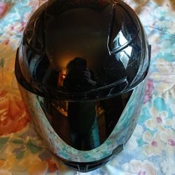 HJC C17 Black Motorcycle Helmet/ Reflective Visor /Small