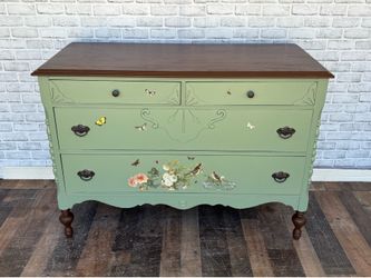 Vintage Floral Bird Dresser