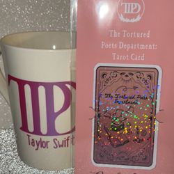 The Tortured Poets Department Vinyl Mug W/ Tarot Card ~ Taylor Swift ~ 2024 Album Merch