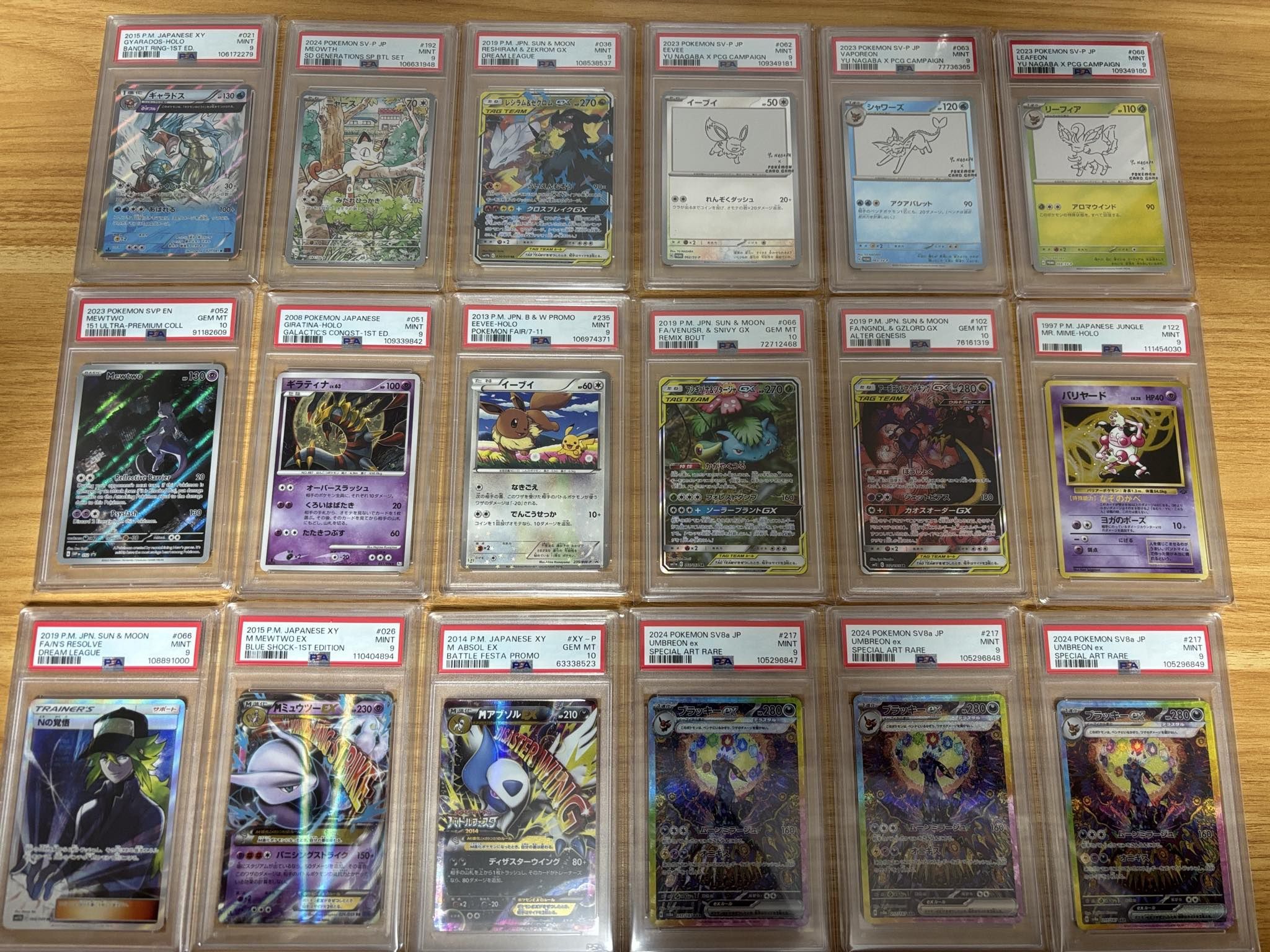 Lot of 18 Japanese Pokemon Graded PSA Slabs Collection Bundle Lot