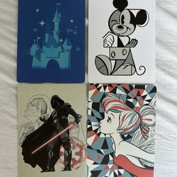 Disney Post Cards Set Of 4