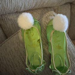 Tinkerbell Girls Shoes Size 9/10 For Halloween Costume