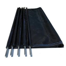 New 4 ft. x 12 ft. Outdoor Black In Ground Pool Fence With Section Kit, Removable Mesh Barrier