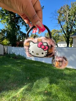Hello Kitty Fluffy Mini Bag Keychain