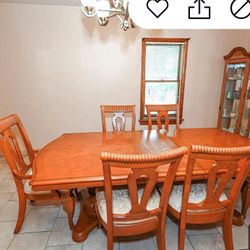 Dining Set With Table And Six Chairs And Large China Closet