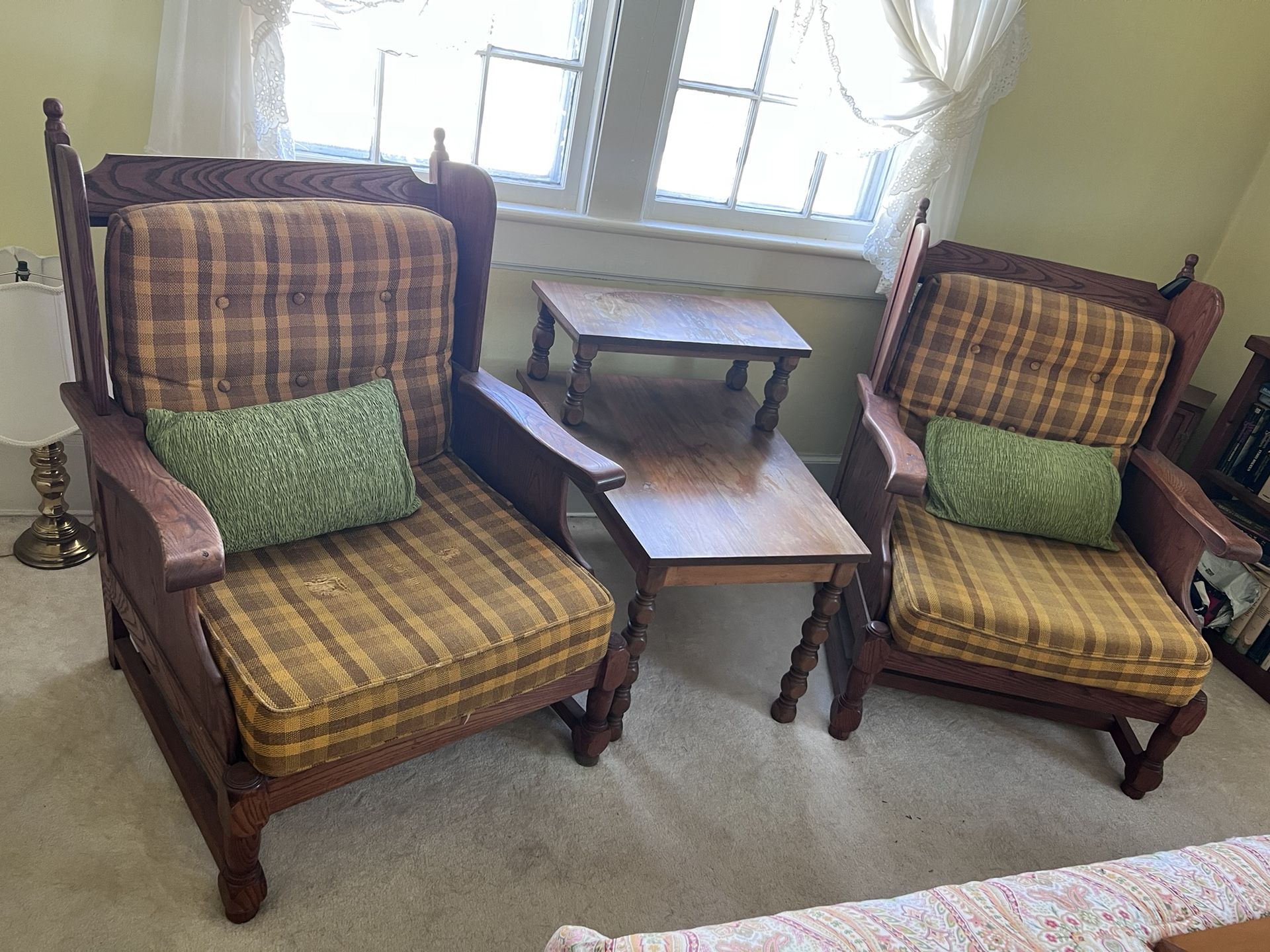 Oak Handcrafted Lounge Chairs