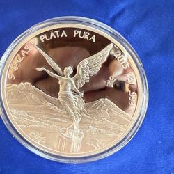 2015 5oz MEXICO LIBERTAD PROOF SILVER COIN 
