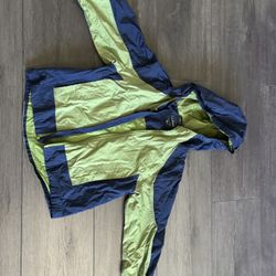 Boys  Small 5/6 L.L. Bean Lightweight Rain Jacket With Zipper And Hood 