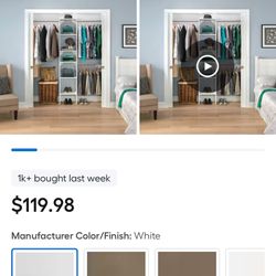 ClosetMaid BrightWood 4-ft to 9-ft W x 6.85-ft H White Solid Shelving Wood Closet System