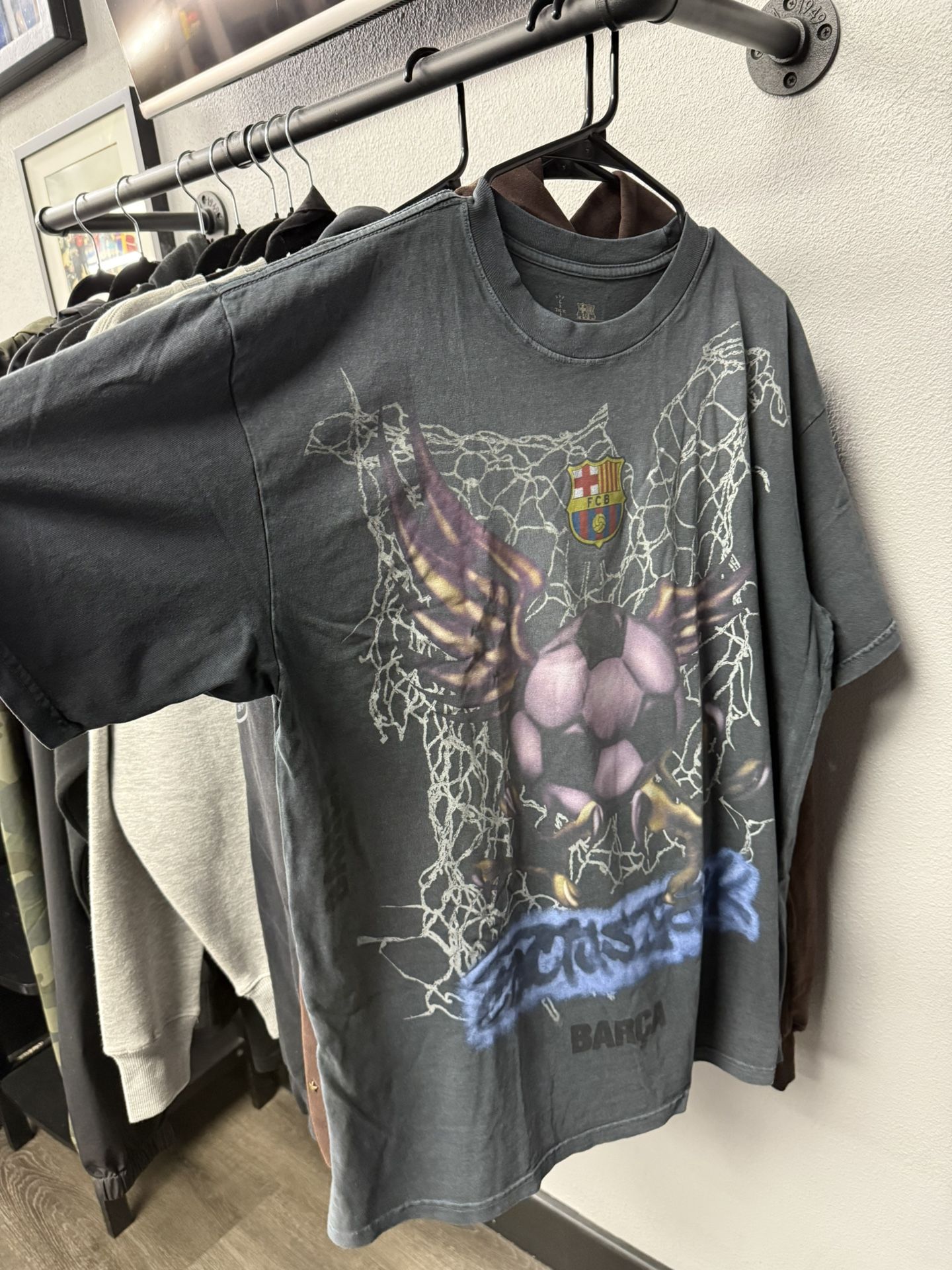 Cactus Jack by Travis Scott x FC Barcelona Washed Spray Logo Tee