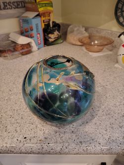 Beautiful 2001 Scott and Laura Curry Blown Glass Vase