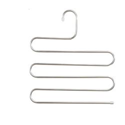  S-Shape Multi-layer Metal Space Saving Pant/Scarf Hangers for Closet Organization