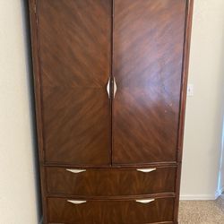 Armoire Cherry Wood Double Hinged Could Be Entertainment Center