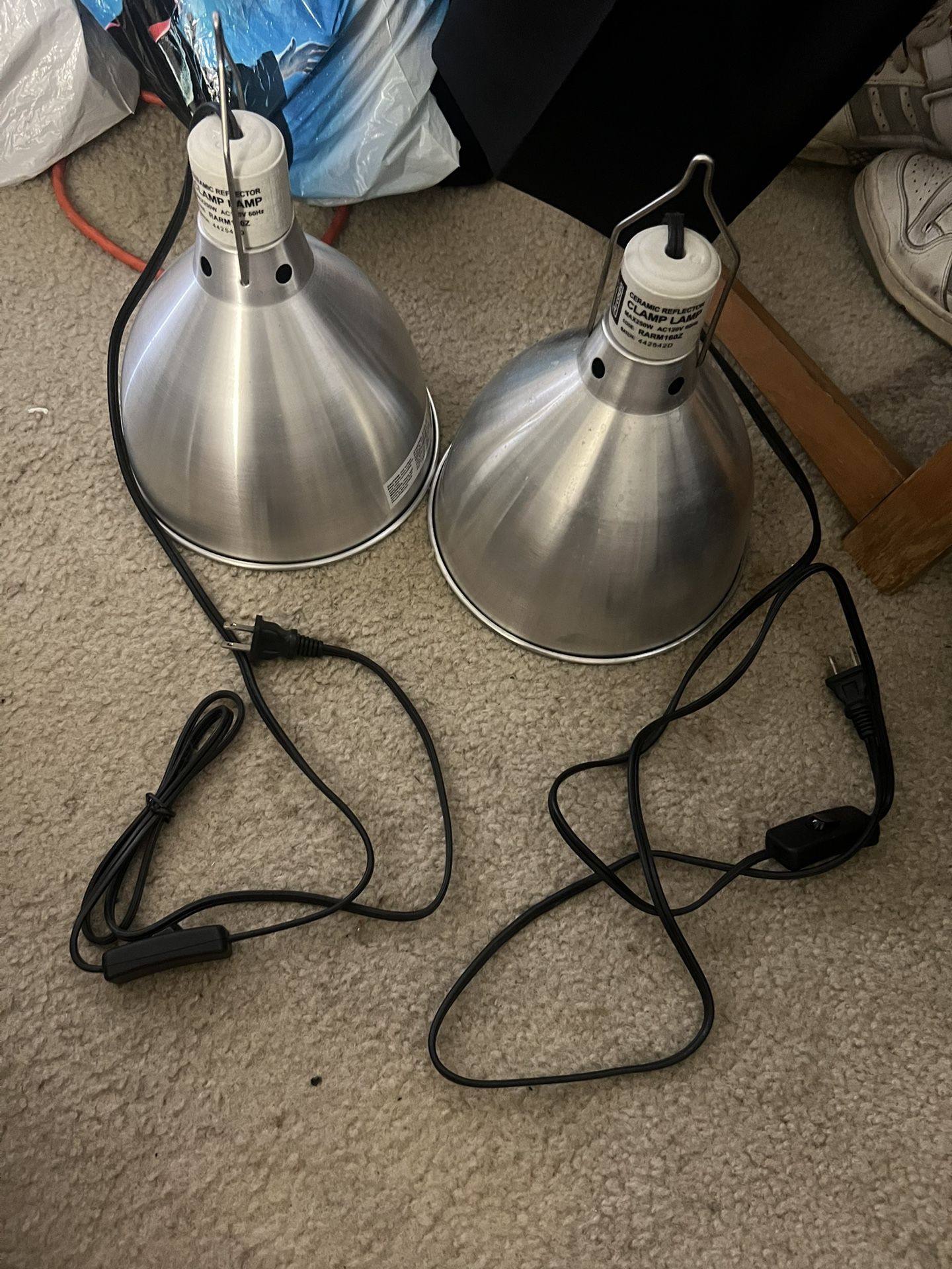 BIG CERAMIC CLAMP LAMPS FOR REPTILE ENCLOSURE