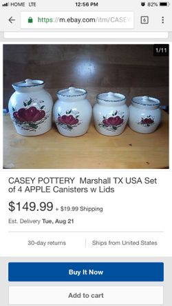 Casey Pottery Apples Canister set