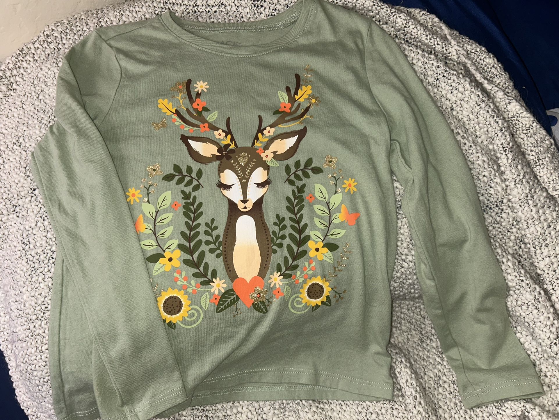 Olive Green Long Sleeve Young Girls