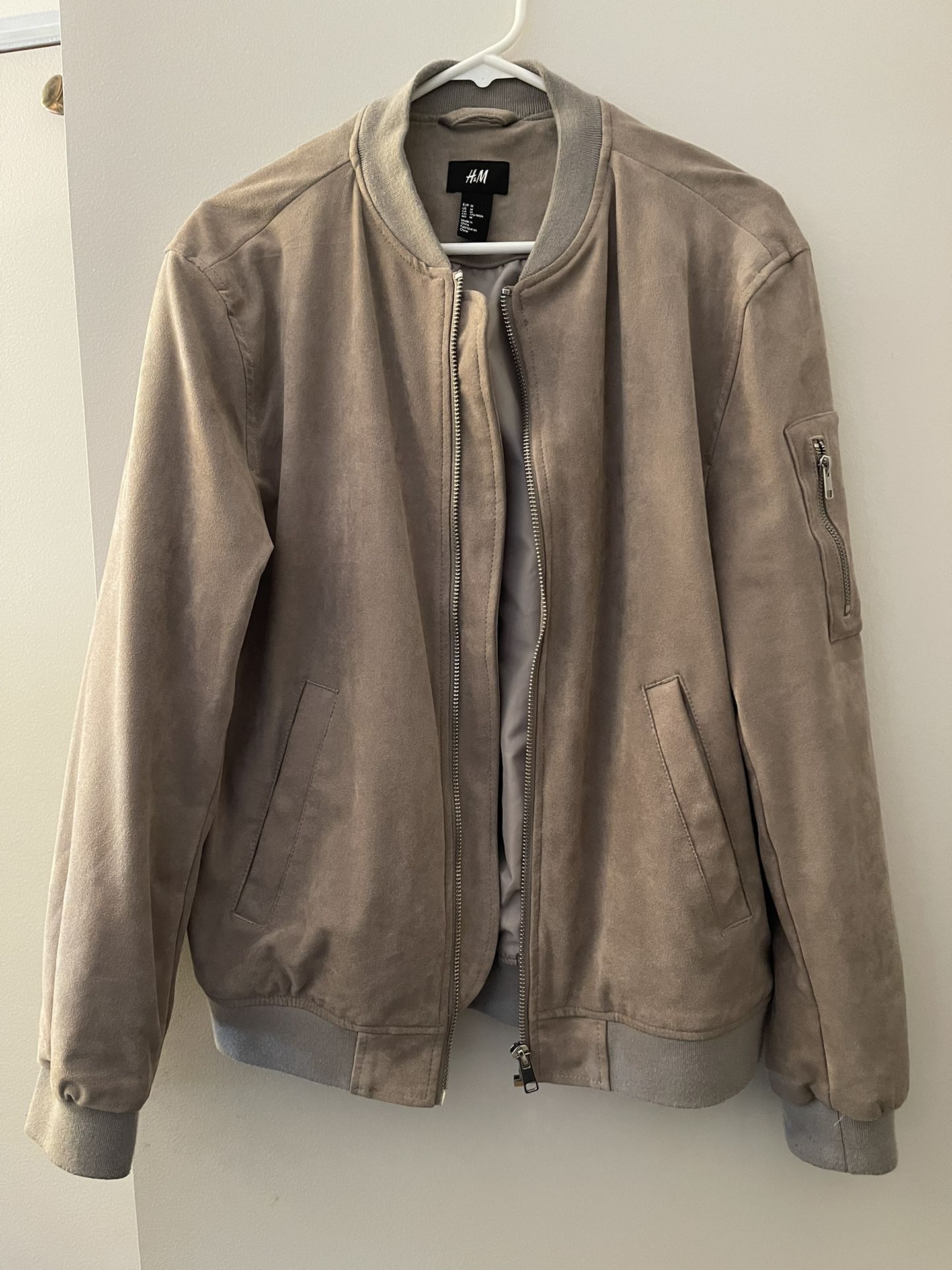 H&M Suede Bomber Jacket