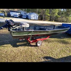 14 Ft John Boat With Trailer 