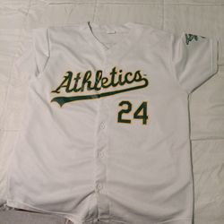 Replica De El Jersey De Rickey Henderson De Los Atletics 