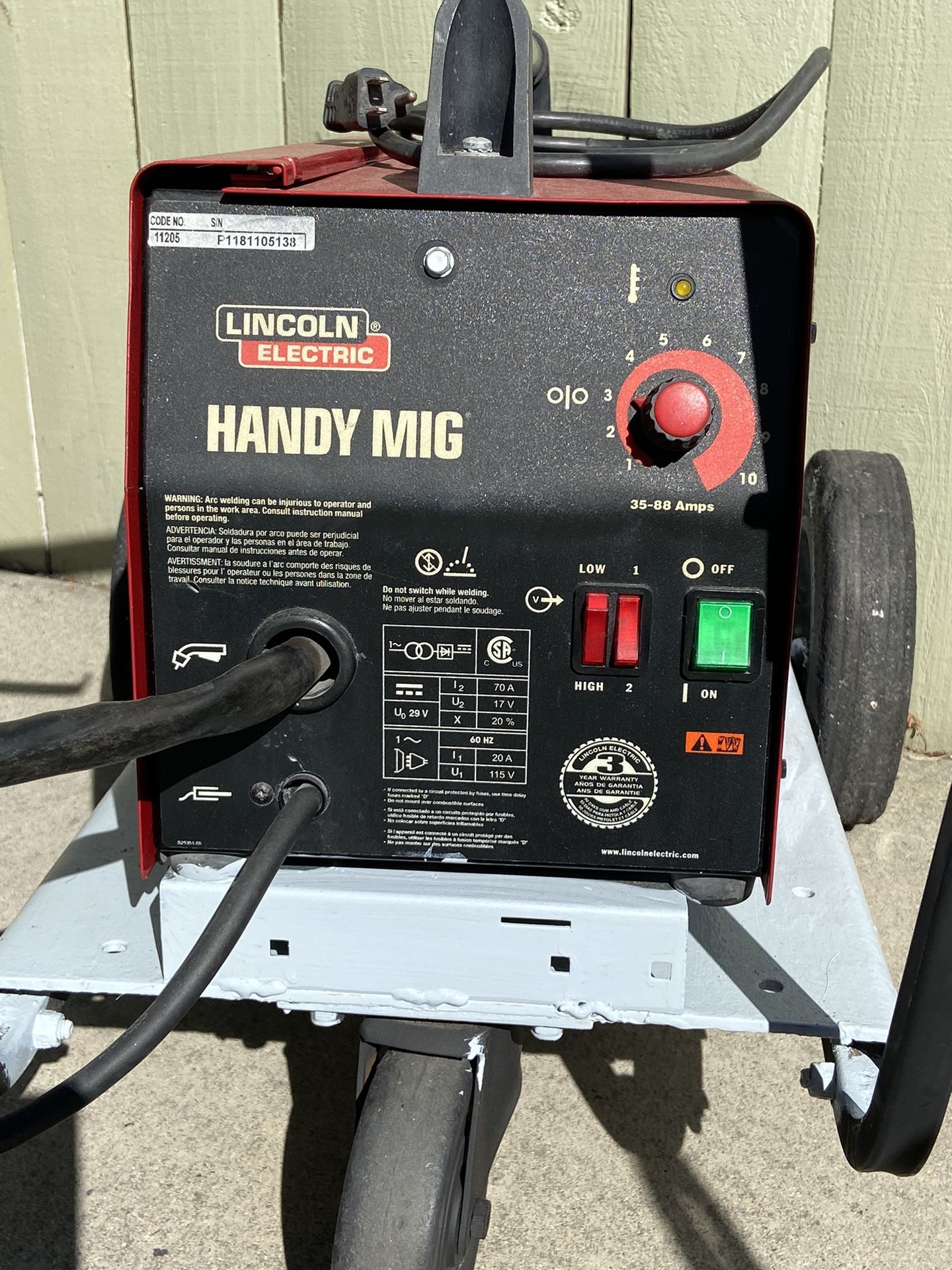 Lincoln HANDY MIG Welder & Cart