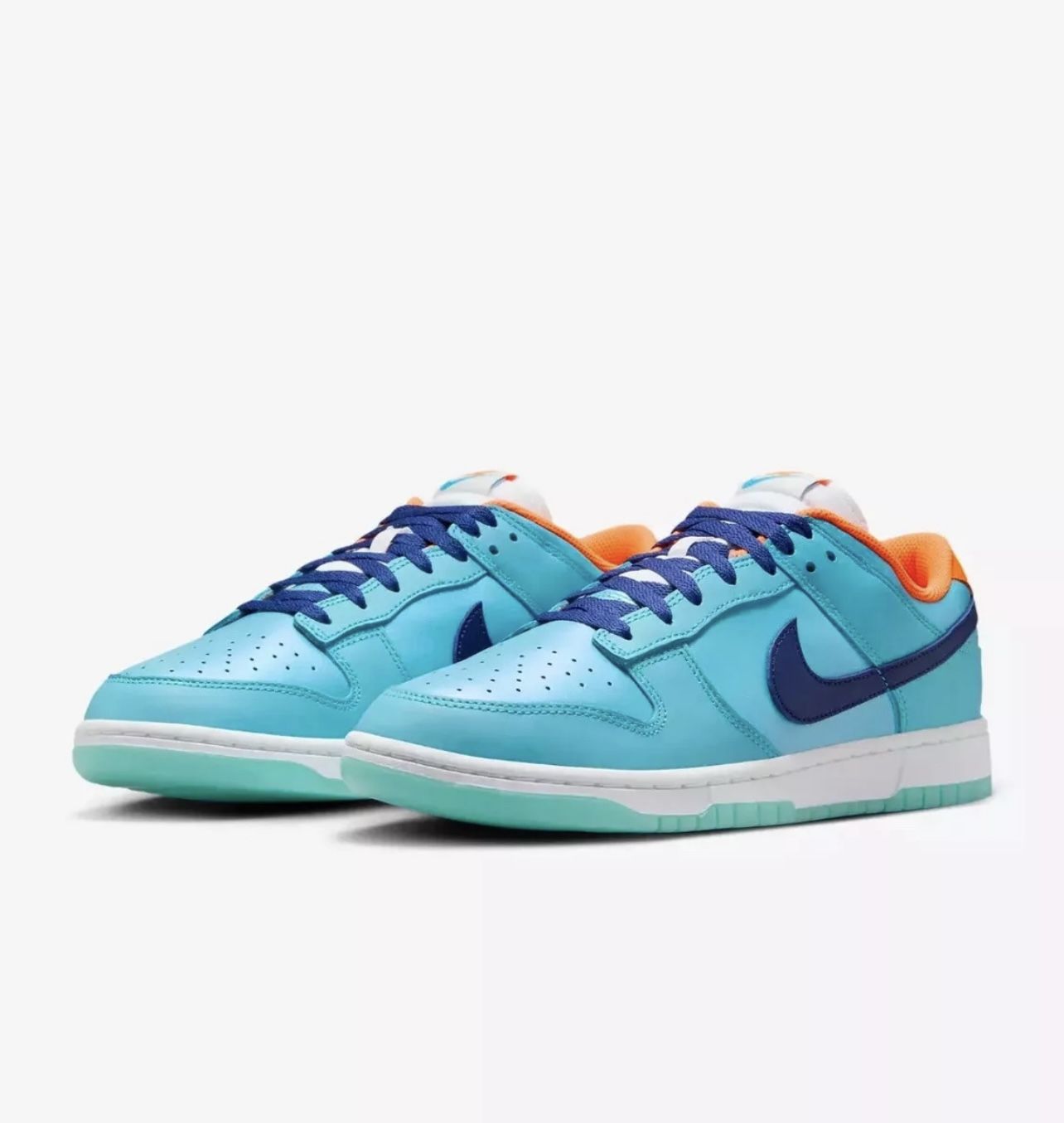 Nike Air Dunk Low Retro SE Men's Size 12 missing Lid HQ1538 416 Baltic Blue Deep