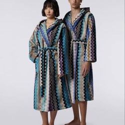 NEW Missoni Robe Giacomo Hooded Bathrobe 