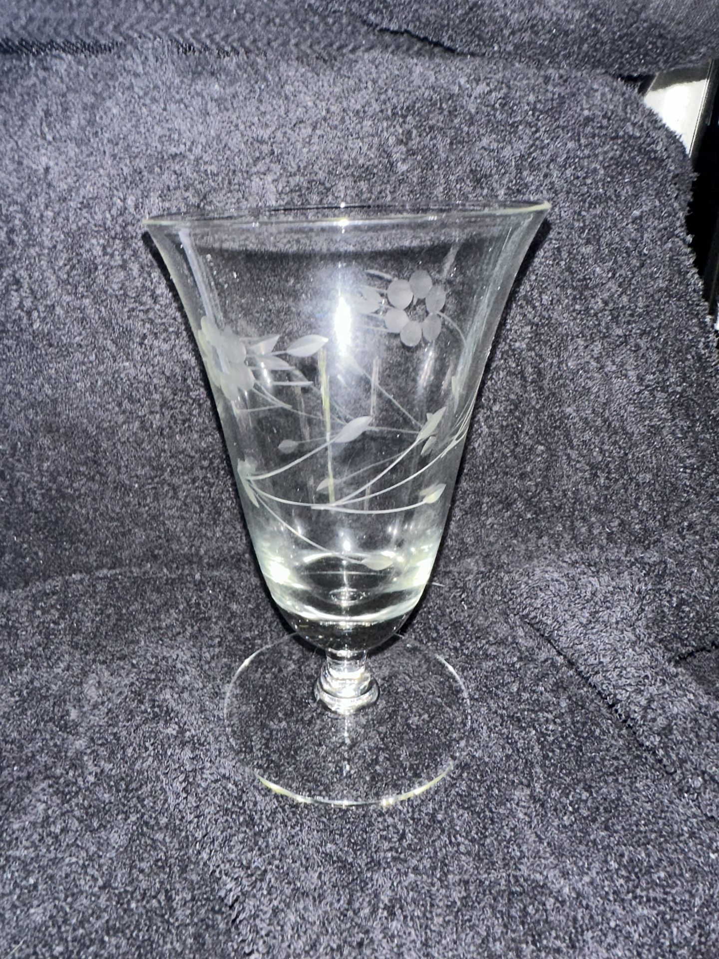 Antique etched Juice glasses 