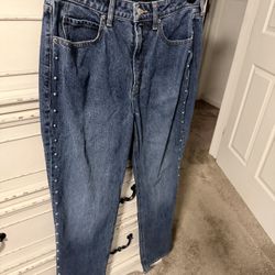 New OLD NAVY Studded grommet Jean Size 12 Women’s 