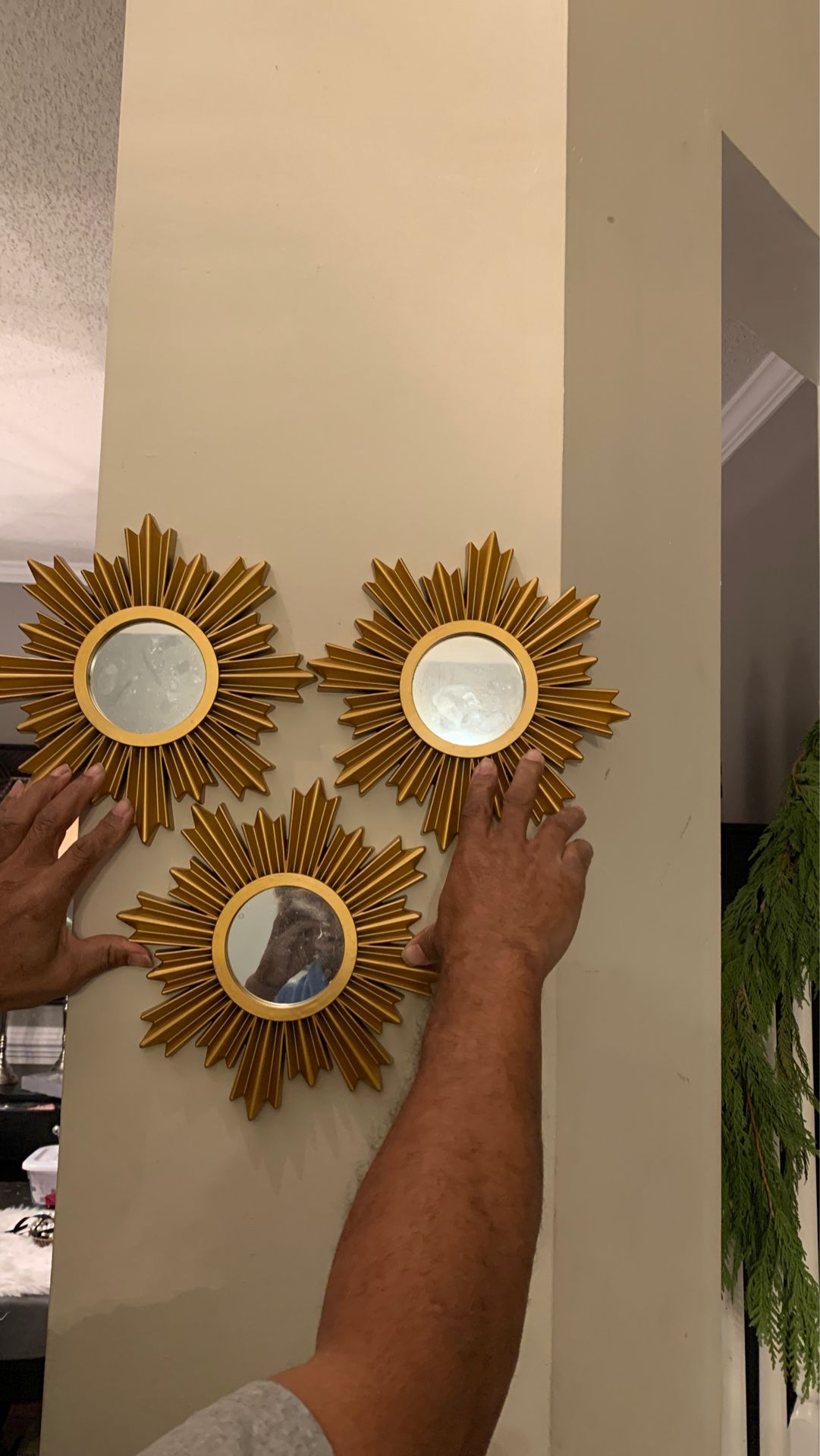 Sunburst gold mirror see