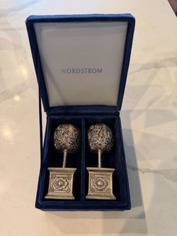 Nordstrom Silver Topiary Figurine Set of 2