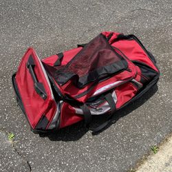 Red And Black Atlantic Rolling Duffel Bag