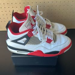 Nike Air Jordan 4 Red/Black/White - Size 12 