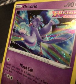 Oricorio Pokémon card promo cosmo holo galaxy swirl