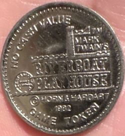Mark Twain’s Riverboat Playhouse Hannibal MO Save Trade Token 1991