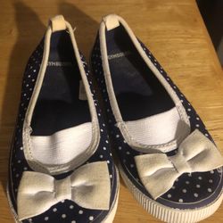 GYMBOREE Girls Cute Flats. Polka Dots And Bows Size 11C