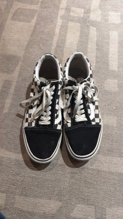 Women's vans shoes black and white checkered