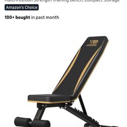 Brand New. Adjustable Weight Bench - Heavy-Duty Foldable Workout Bench for Home Gym, 660 LBS Capacity, Incline & Decline, Multi-Position Strength