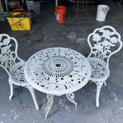 PRICE DROP. Vintage Bistro Table And Chairs 