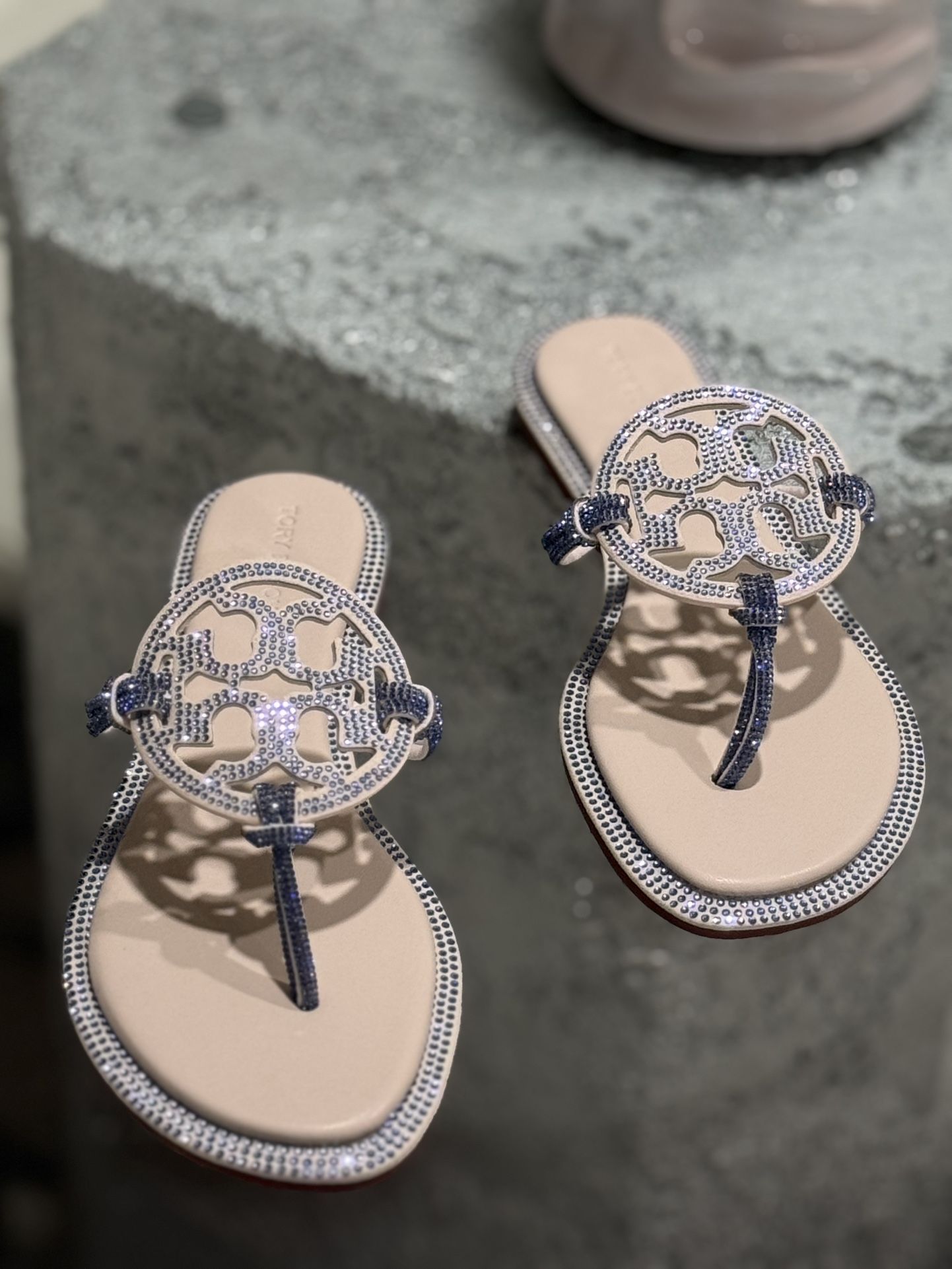 Tory Burch White Blue Diamond ( Different Colors And Sizes)