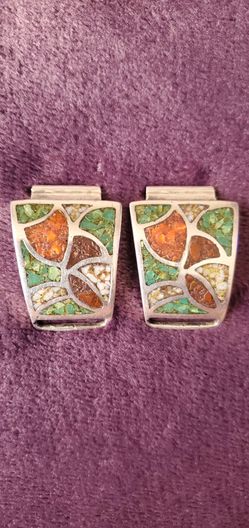 Vintage 70'S Sterling Silver Navajo Watch Cuff Tips