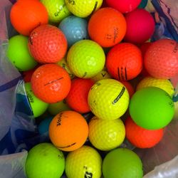 76 Colorful Mixed Golf Balls 
